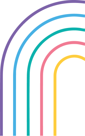 Pastel rainbow arc